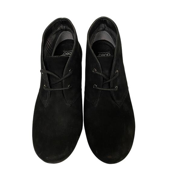 Abeo Bio System Potrero Black Suede Lace Up Bootie Size 7.5 - Picture 3 of 9